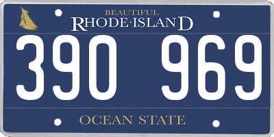 RI license plate 390969