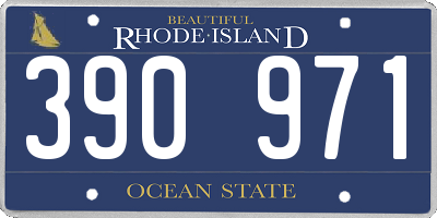 RI license plate 390971
