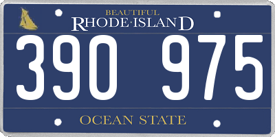 RI license plate 390975