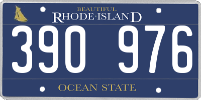 RI license plate 390976