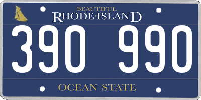 RI license plate 390990