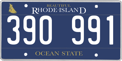 RI license plate 390991