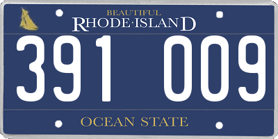 RI license plate 391009