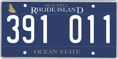 RI license plate 391011