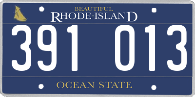 RI license plate 391013