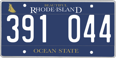 RI license plate 391044