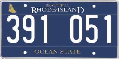 RI license plate 391051