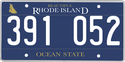 RI license plate 391052