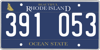 RI license plate 391053