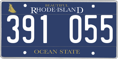 RI license plate 391055