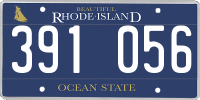 RI license plate 391056