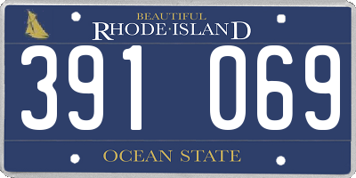 RI license plate 391069