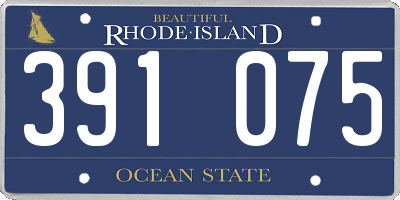 RI license plate 391075