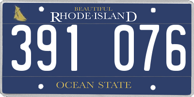 RI license plate 391076