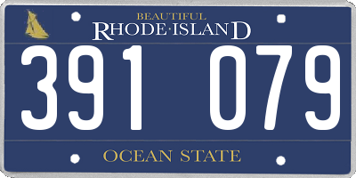 RI license plate 391079