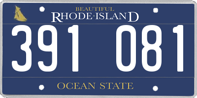 RI license plate 391081