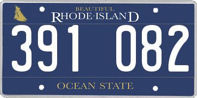 RI license plate 391082