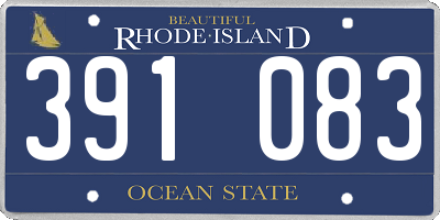 RI license plate 391083