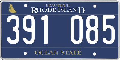 RI license plate 391085