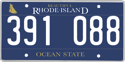 RI license plate 391088