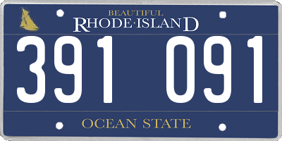 RI license plate 391091