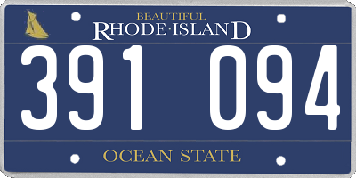 RI license plate 391094