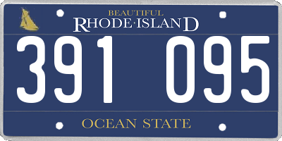 RI license plate 391095