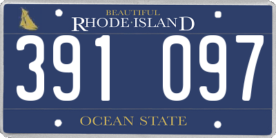 RI license plate 391097