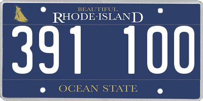 RI license plate 391100