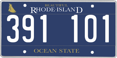 RI license plate 391101