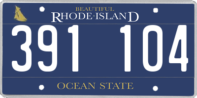 RI license plate 391104