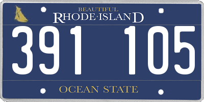 RI license plate 391105