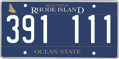 RI license plate 391111