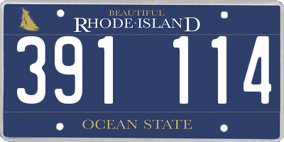 RI license plate 391114