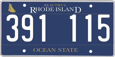 RI license plate 391115