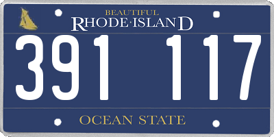RI license plate 391117