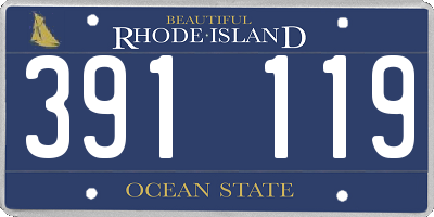 RI license plate 391119