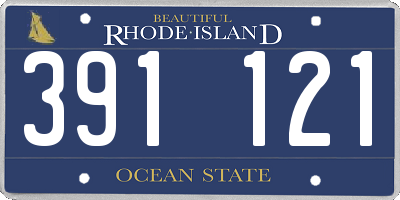 RI license plate 391121