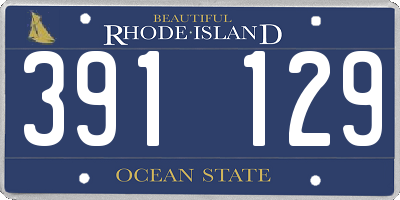 RI license plate 391129