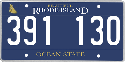 RI license plate 391130