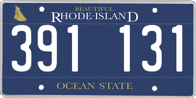 RI license plate 391131
