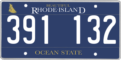RI license plate 391132