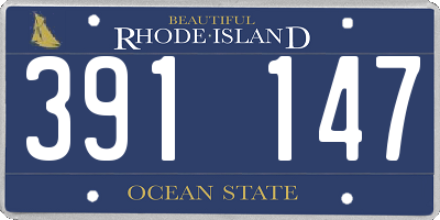 RI license plate 391147