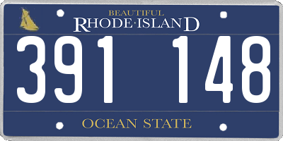 RI license plate 391148