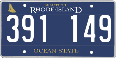 RI license plate 391149