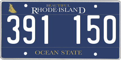 RI license plate 391150