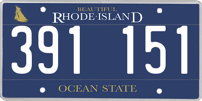 RI license plate 391151