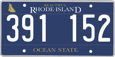 RI license plate 391152