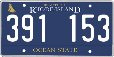 RI license plate 391153
