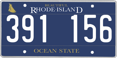RI license plate 391156